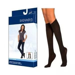 Cotton Comfort Calf, 20-30, X-Large, Long, Closed, Black