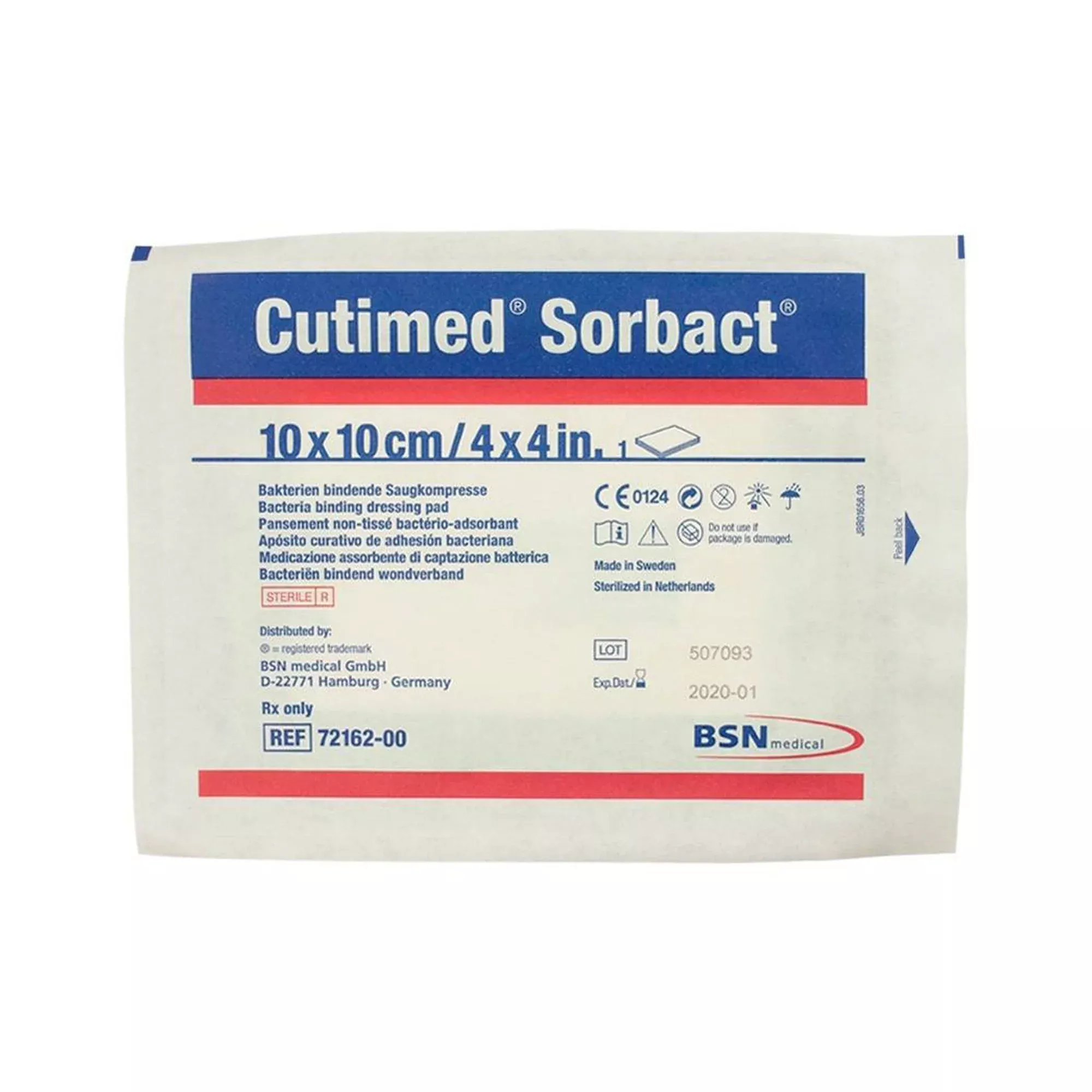 Cutimed Sorbact Antimicrobial Mesh Dressing, 4 x 4 Inch