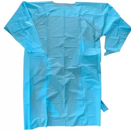 Cypress Over-the-Head Protective Procedure Gown One Size Fits Most Blue NonSterile AAMI Level 2 Disposable - M-1167100-3521 - Bag of 15