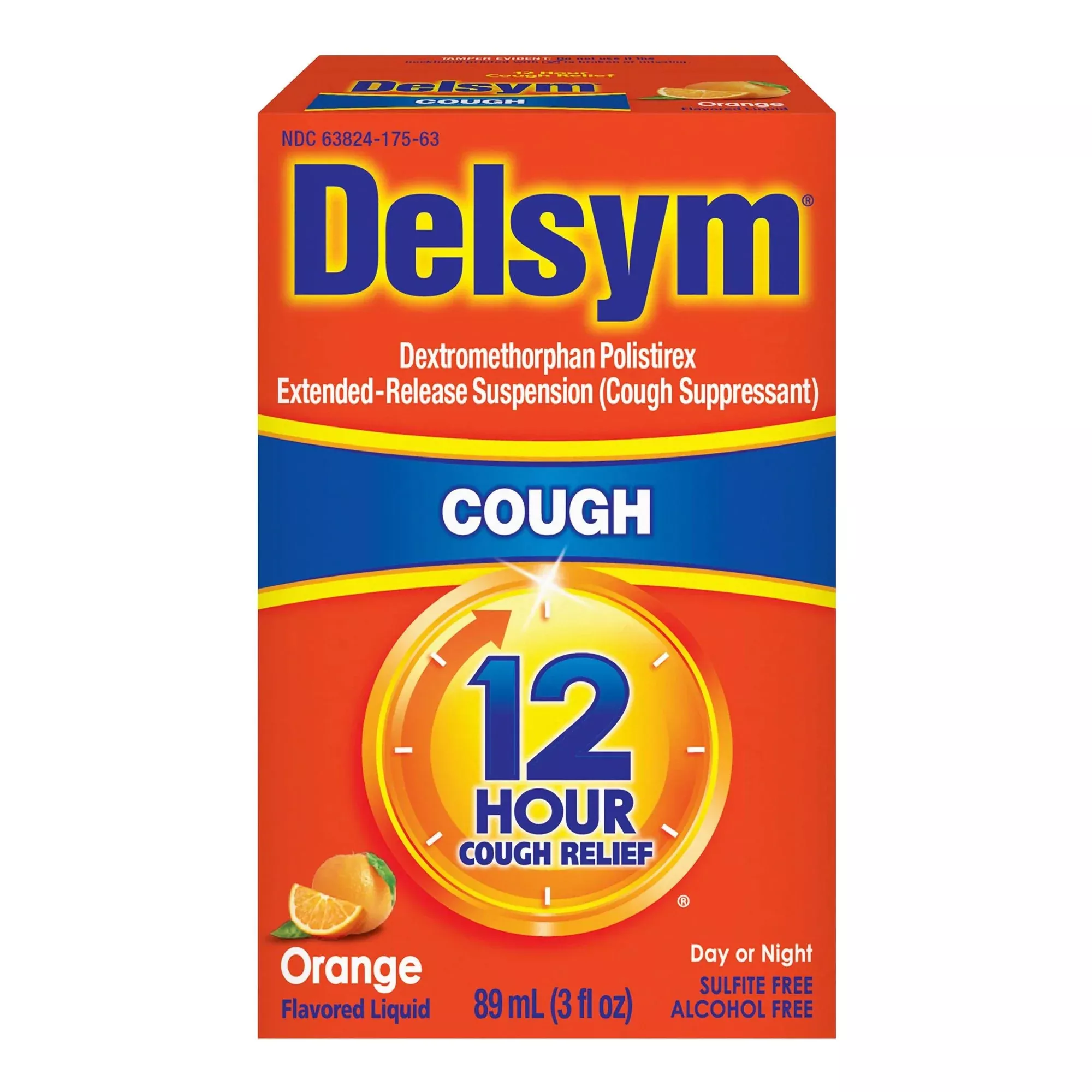 Delsym 12 Hour Cough Relief, Orange Flavor