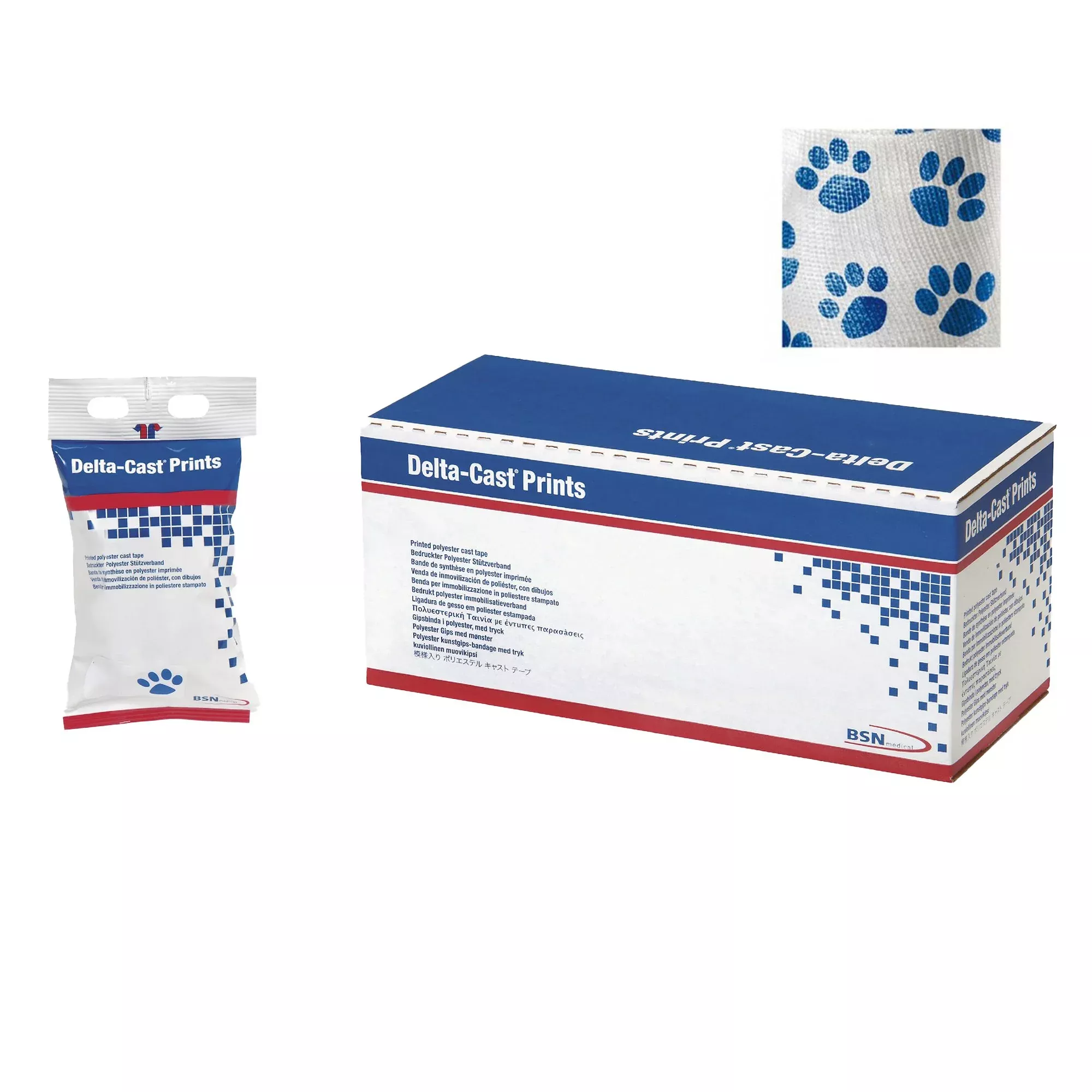 Delta-Cast Prints Paw Print Cast Tape, 2 Inch x 4 Yard