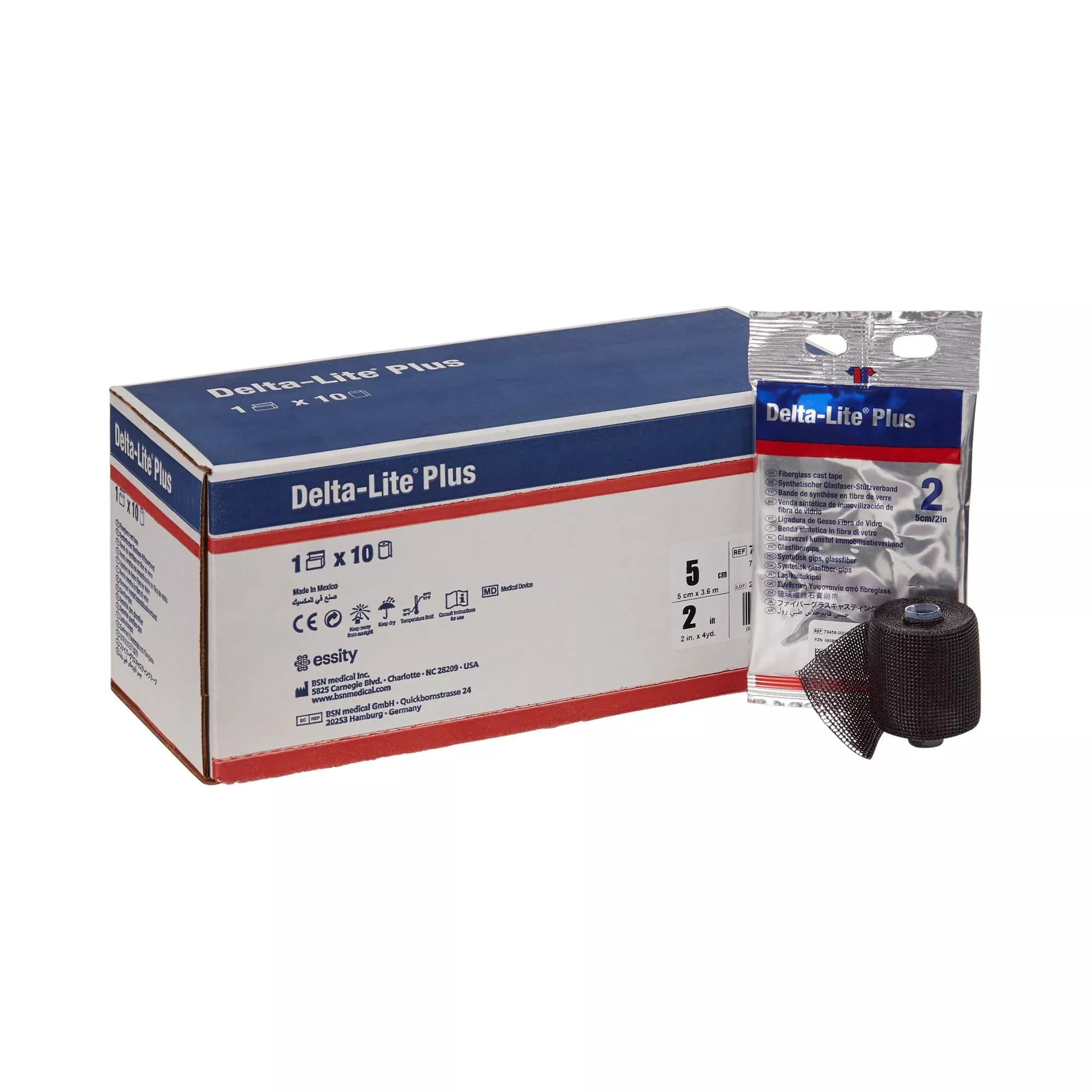 Delta-Lite Plus Black Cast Tape, 2 Inch x 4 Yard