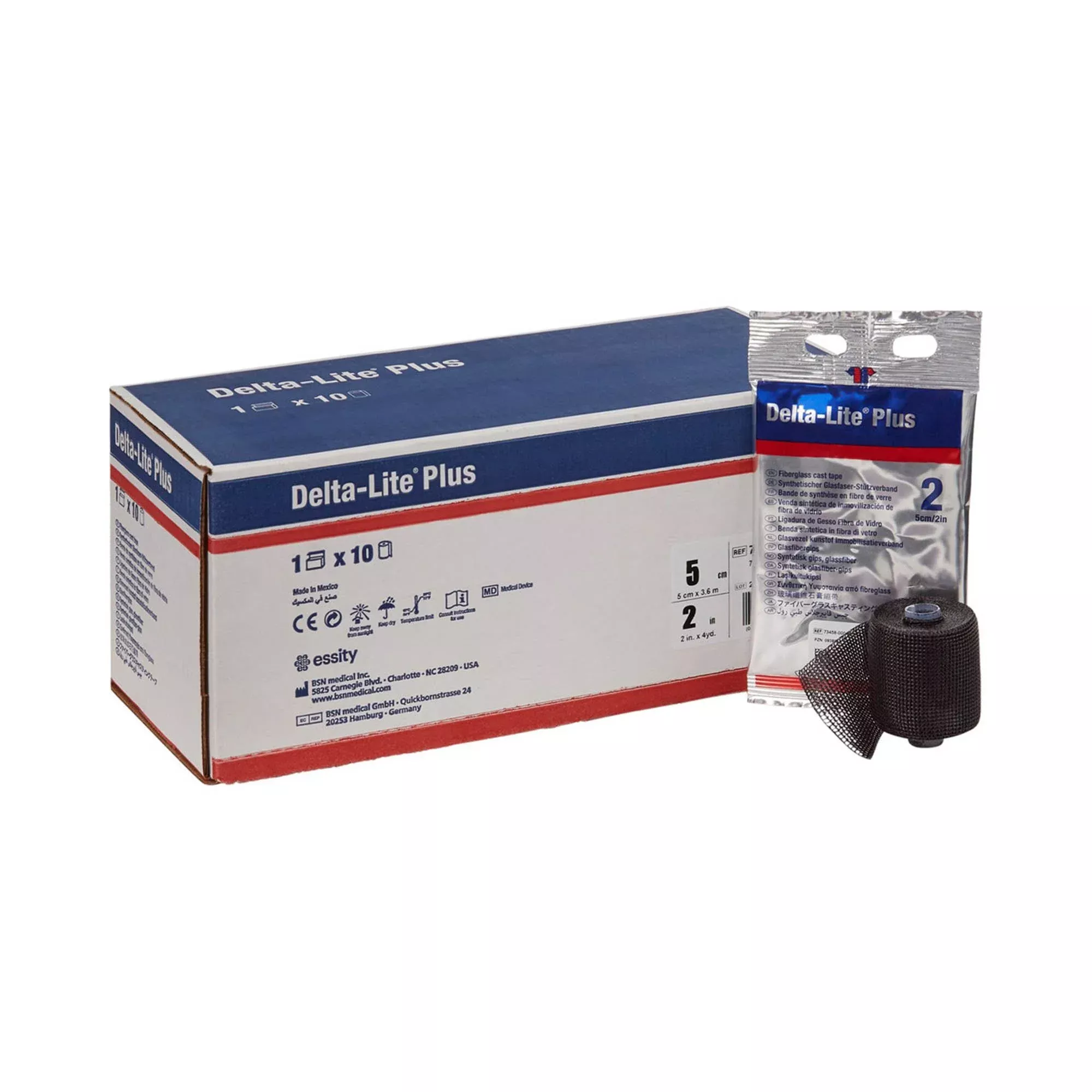 Delta-Lite Plus Black Cast Tape, 4 Inch x 4 Yard