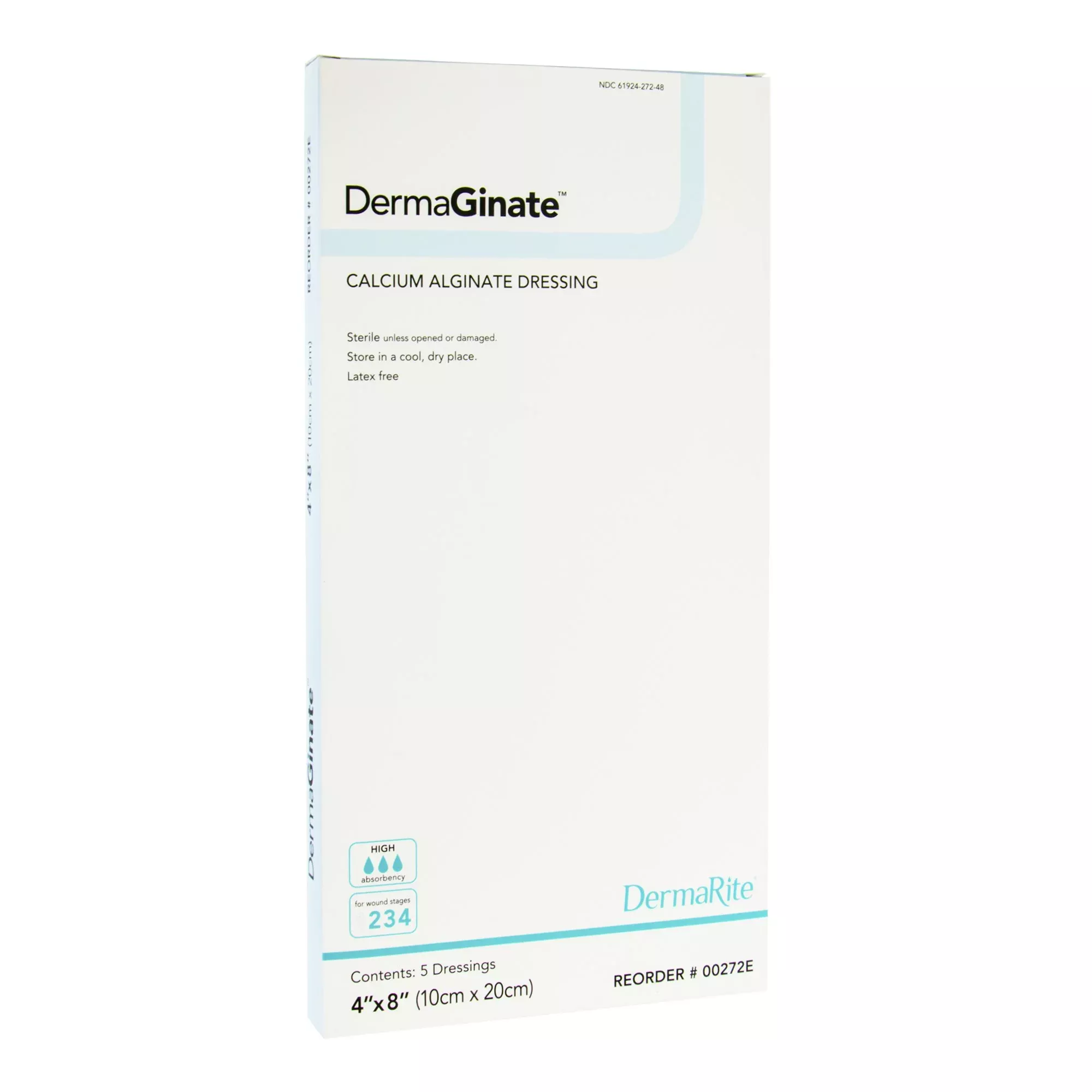 DermaGinate Alginate Dressing, 4 x 8 inch