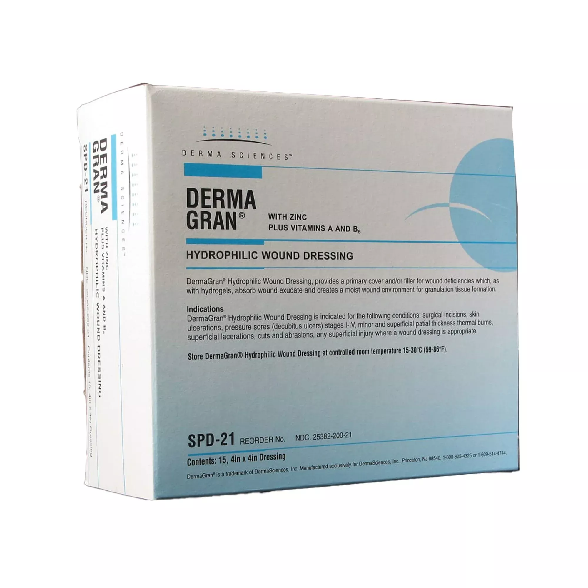 Dermagran B Zinc Impregnated Dressing, 4 x 4 Inch