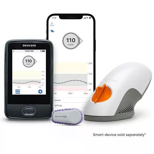 Dexcom G6 CGM System - Transmitter, Receiver, Sensor