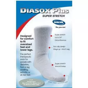 DiaSox Plus White, X-Large