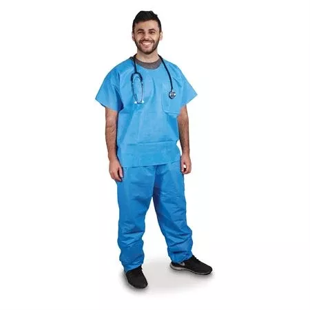 Disposable Scrub Pants - Blue Large