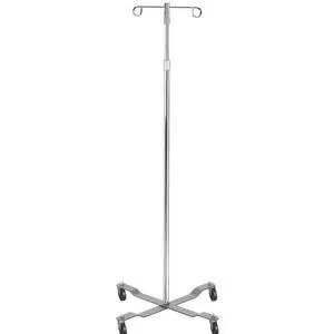 Drive Medical Economy Removable Top IV Pole with 2 Hook, Silver Vein