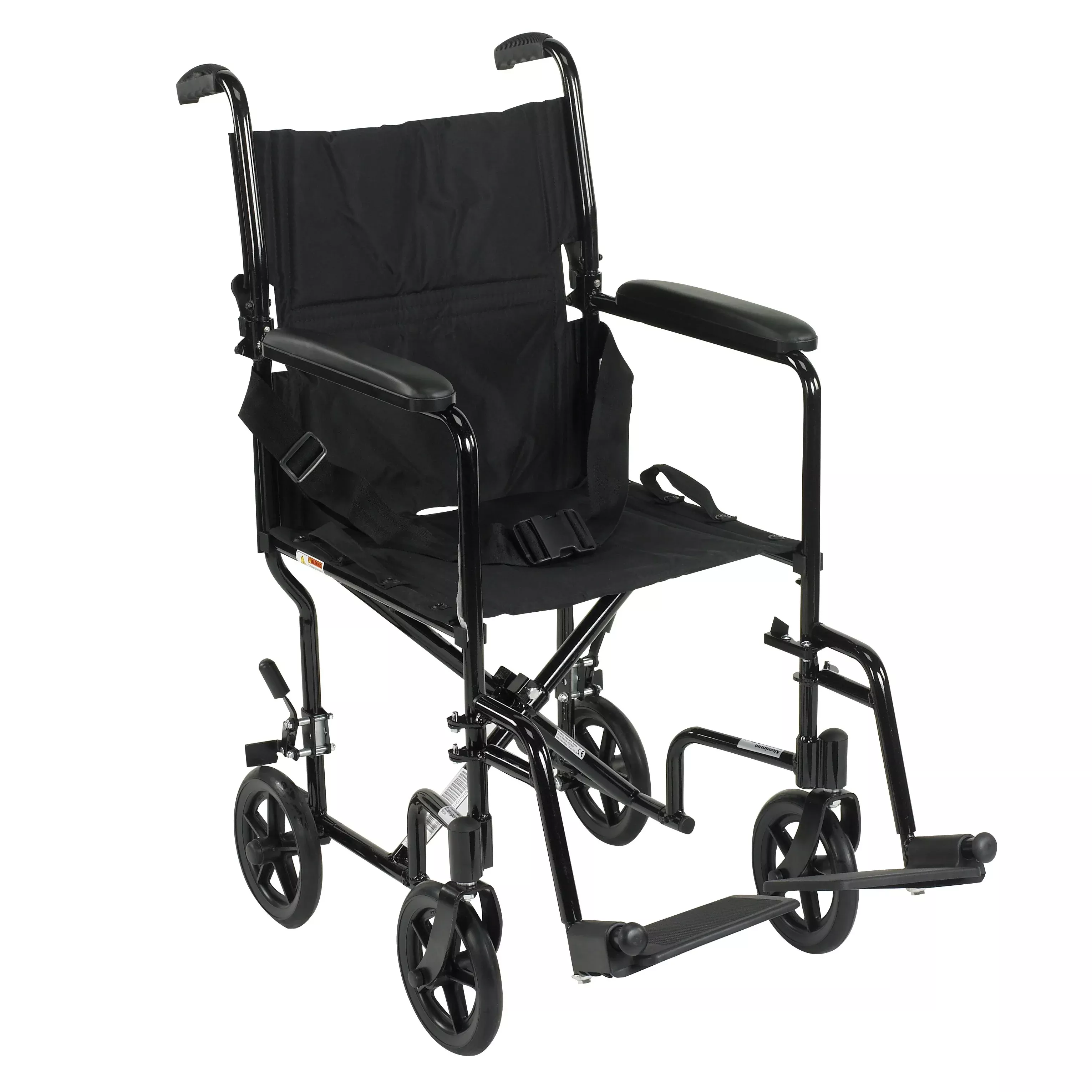 drive™ Transport Chair, Black, 17-Inch Seat Width