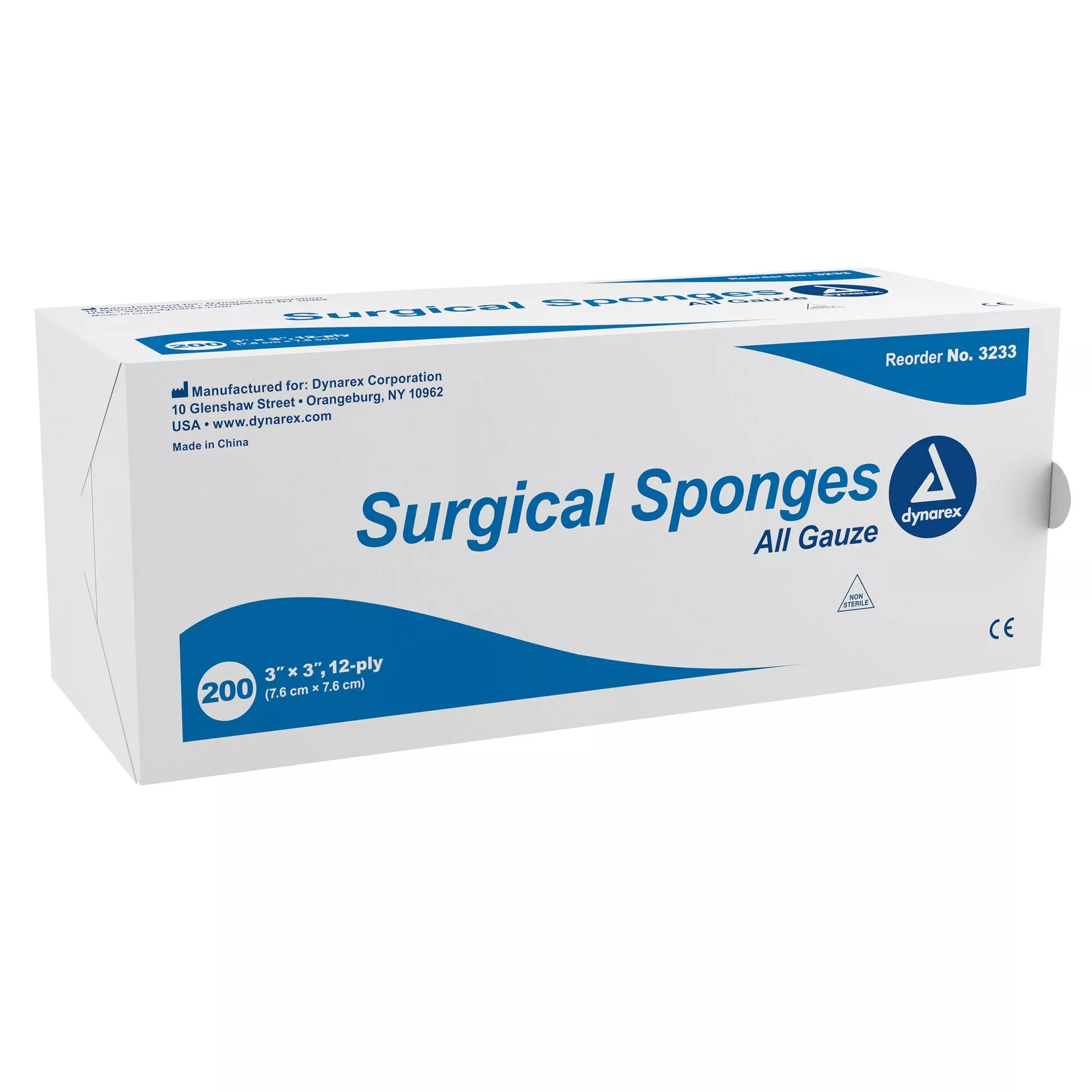 dynarex Gauze Sponge, 3 x 3 Inch, 12-Ply