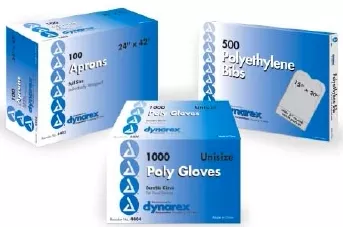 Dynarex Lap Bib Slipover Disposable Poly / Tissue - M-670191-1918 - Case of 300
