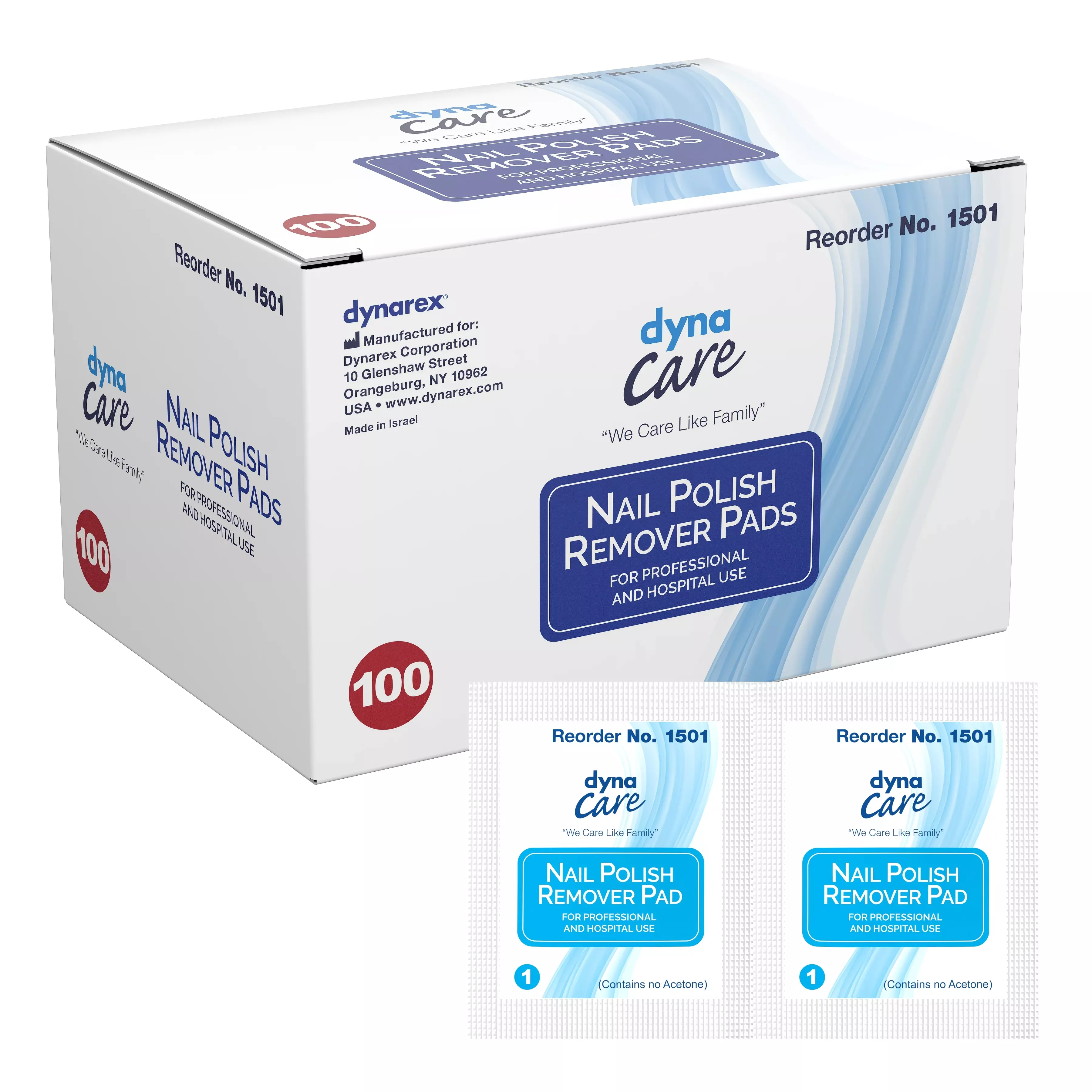 dynarex Nail Polish Remover Pads
