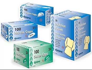Dynarex Protective Procedure Gown One Size Fits Most White NonSterile Disposable - M-670155-921 - Case of 50