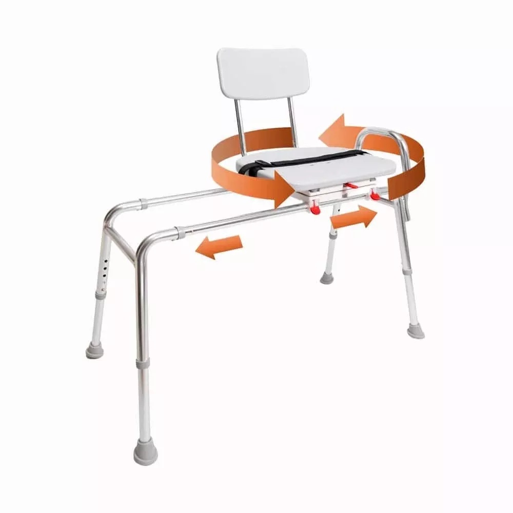 Eagle Health Sliding Transfer Bench with Swivel Seat