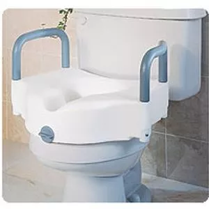 Elevated Toilet Seat with Handles 250 lbs.