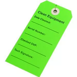 Equipment Tag, Clean, Green, 500/Case