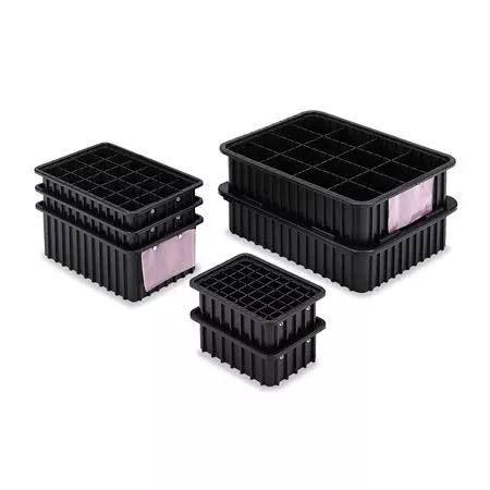 ESD Dividable Storage Box 10.9"W x 16.5"L x 7"H