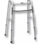 Fabrication Enterprises Folding Walker Adjustable Height Aluminum Frame 350 lbs. Weight Capacity 32 to 39 Inch Height - M-1092860-1895 - Each