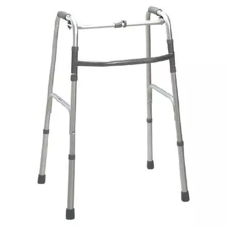 Fabrication Enterprises Folding Walker Adjustable Height / Oversize Aluminum Frame 350 lbs. Weight Capacity 32 to 39 Inch Height - M-1051381-4976 - Each