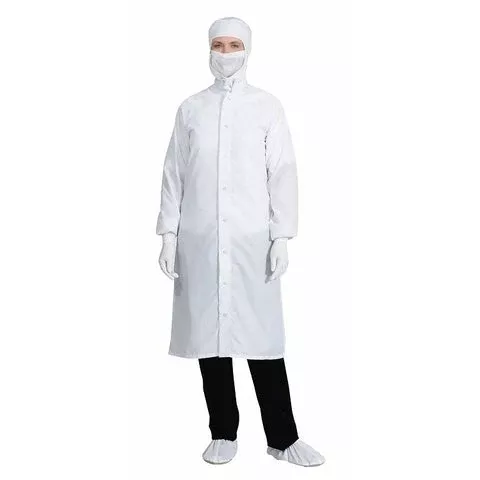 Fashion Seal Uniforms Cleanroom Lab Coat Worklon SC-Grid System White X-Large Knee Length Disposable - M-1140107-2525 - Each