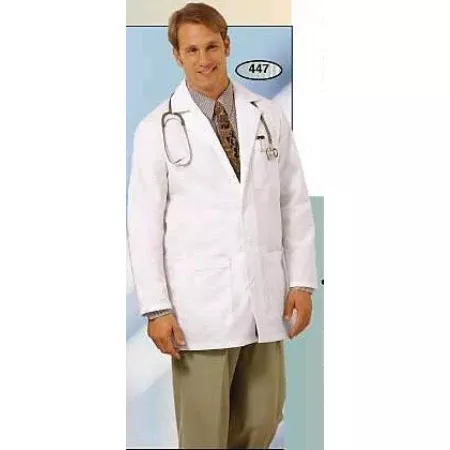 Fashion Seal Uniforms Lab Coat White Medium Knee Length Reusable - M-483654-4004 - Each