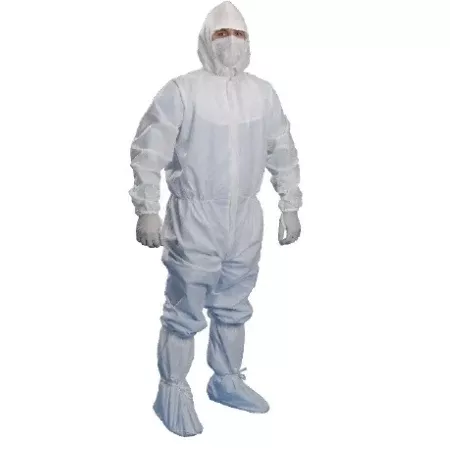 Fisher Scientific Cleanroom Coverall Kimtech Pure™ A5 Large White Disposable Sterile - M-1119355-3511 - Case of 25