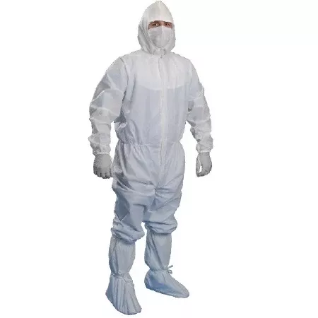 Fisher Scientific Cleanroom Coverall Kimtech Pure™ A5 Medium White Disposable Sterile - M-1119354-4499 - Case of 25
