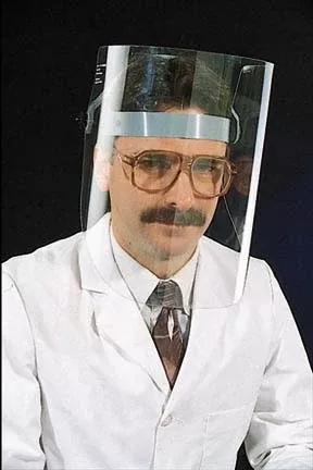 Fisher Scientific Wraparound Face Shield Nalgene™ One Size Fits Most Full Length Impact Resistant Disposable NonSterile - M-245483-4126 - Each