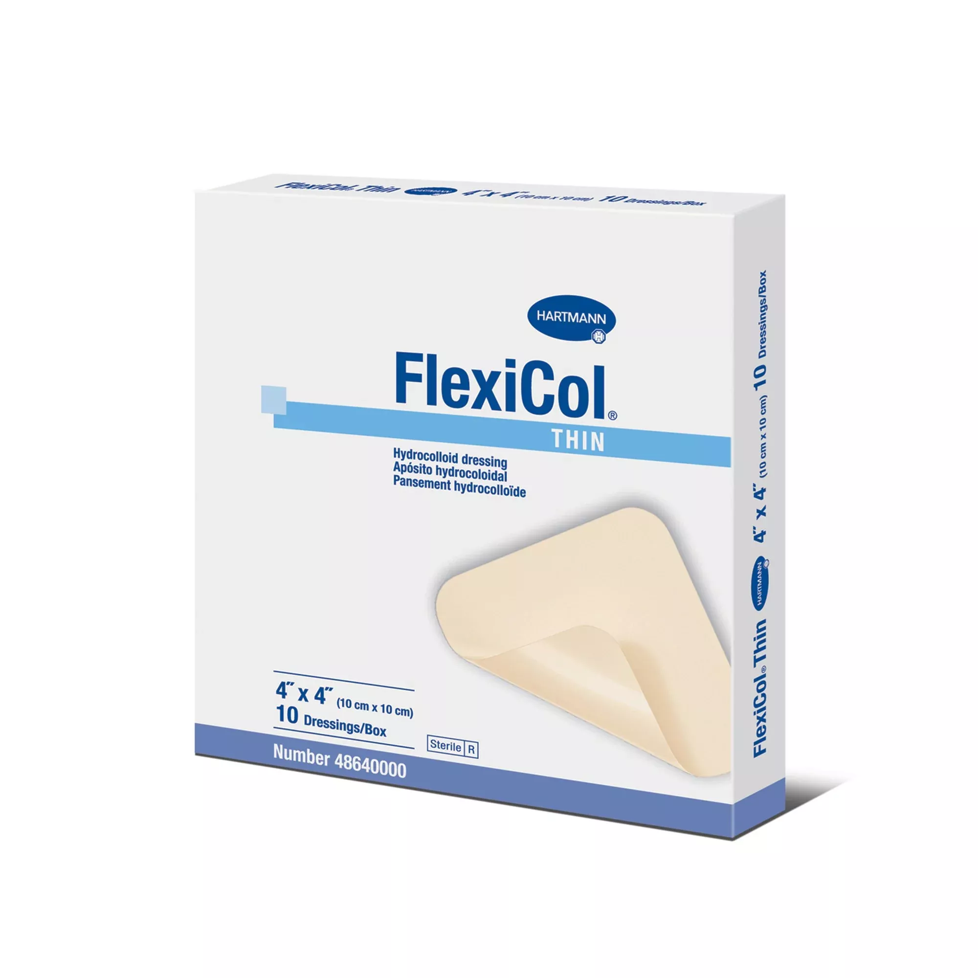 FlexiCol Hydrocolloid Dressing, 4 x 4 Inch