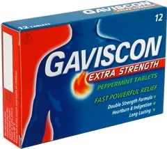 Gaviscon Antacid Chewable Tablets Extra Strength, Peppermint Flavor