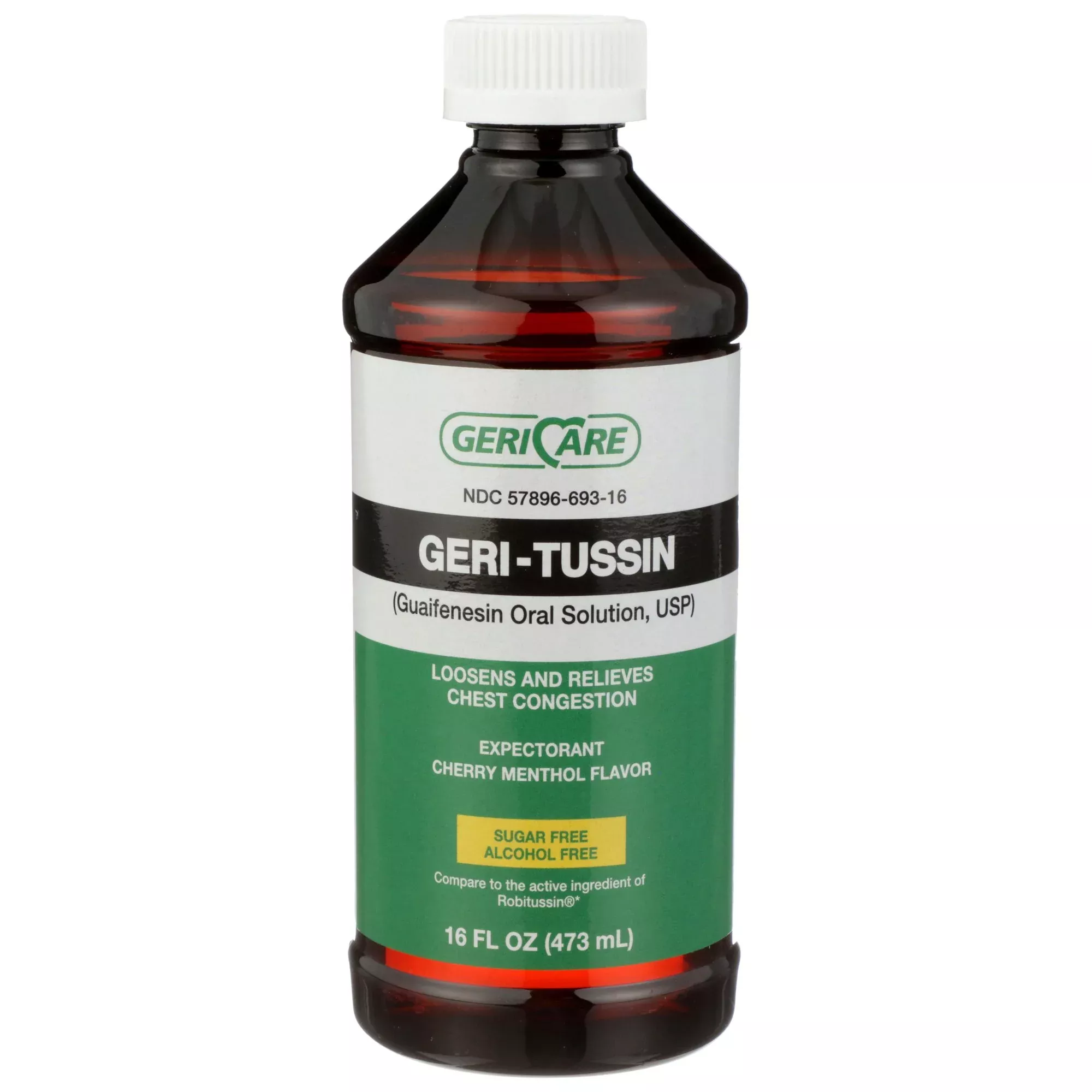 Geri-Care Guaifenesin Cold and Cough Relief, 16-ounce Bottle