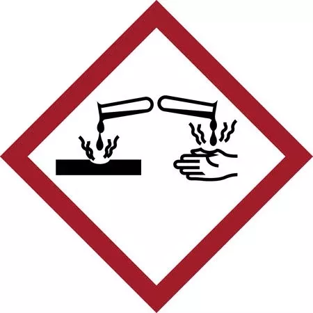 GHS Corrosive Labels 2" - Vinyl