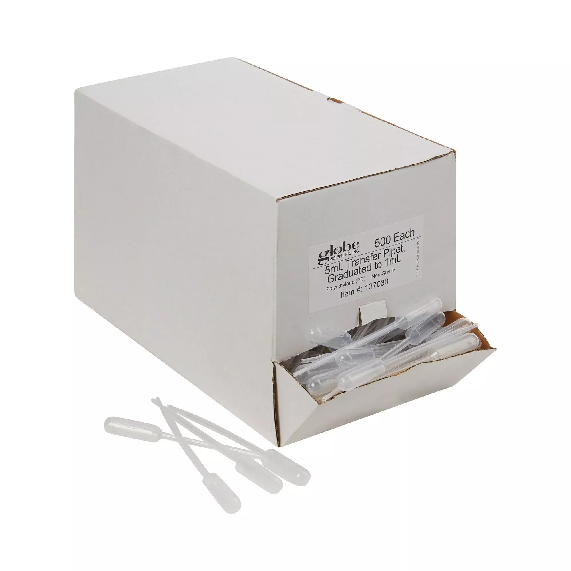 Globe Scientific Transfer Pipette, 5 mL, 3.4 mL Draw Volume