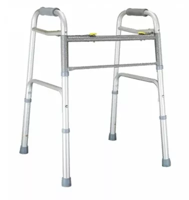 Graham-Field Bariatric Dual Release Folding Walker Adjustable Height Lumex Imperial Collection Aluminum Frame 600 lbs. Weight Capacity 31 to 38 Inch Height - M-779635-4706 - Each