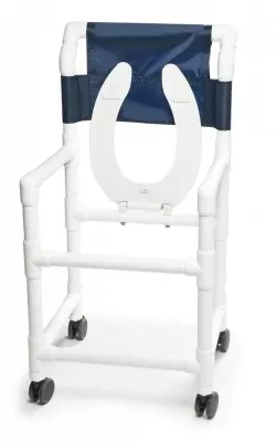 Graham-Field Commode / Shower Chair Lumex Fixed Arm PVC Frame Mesh Back - M-866700-2318 - Each