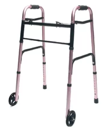 Graham-Field Dual Release Folding Walker Adjustable Height Lumex ColorSelect Aluminum Frame 300 lbs. Weight Capacity 32 to 39 Inch Height - M-797022-1127 - Case of 2