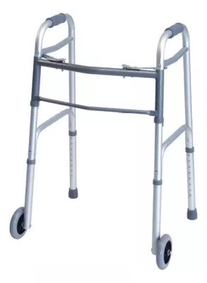 Graham-Field Dual Release Folding Walker Adjustable Height Lumex Everyday Aluminum Frame 300 lbs. Weight Capacity 32 to 39 Inch Height - M-860336-707 - Each