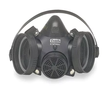 Grainger MSA Comfo™ Classic Reusable Respirator Industrial Half Face Adjustable Head Strap Small Black - M-961452-2486 - Each