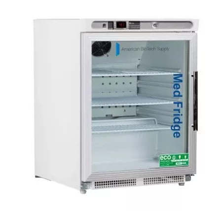 Horizon Scientific Inc Undercounter Refrigerator ABS Med Fridge Laboratory Use 4.6 cu.ft. 1 Glass Door Cycle Defrost - M-1154466-451 - Each