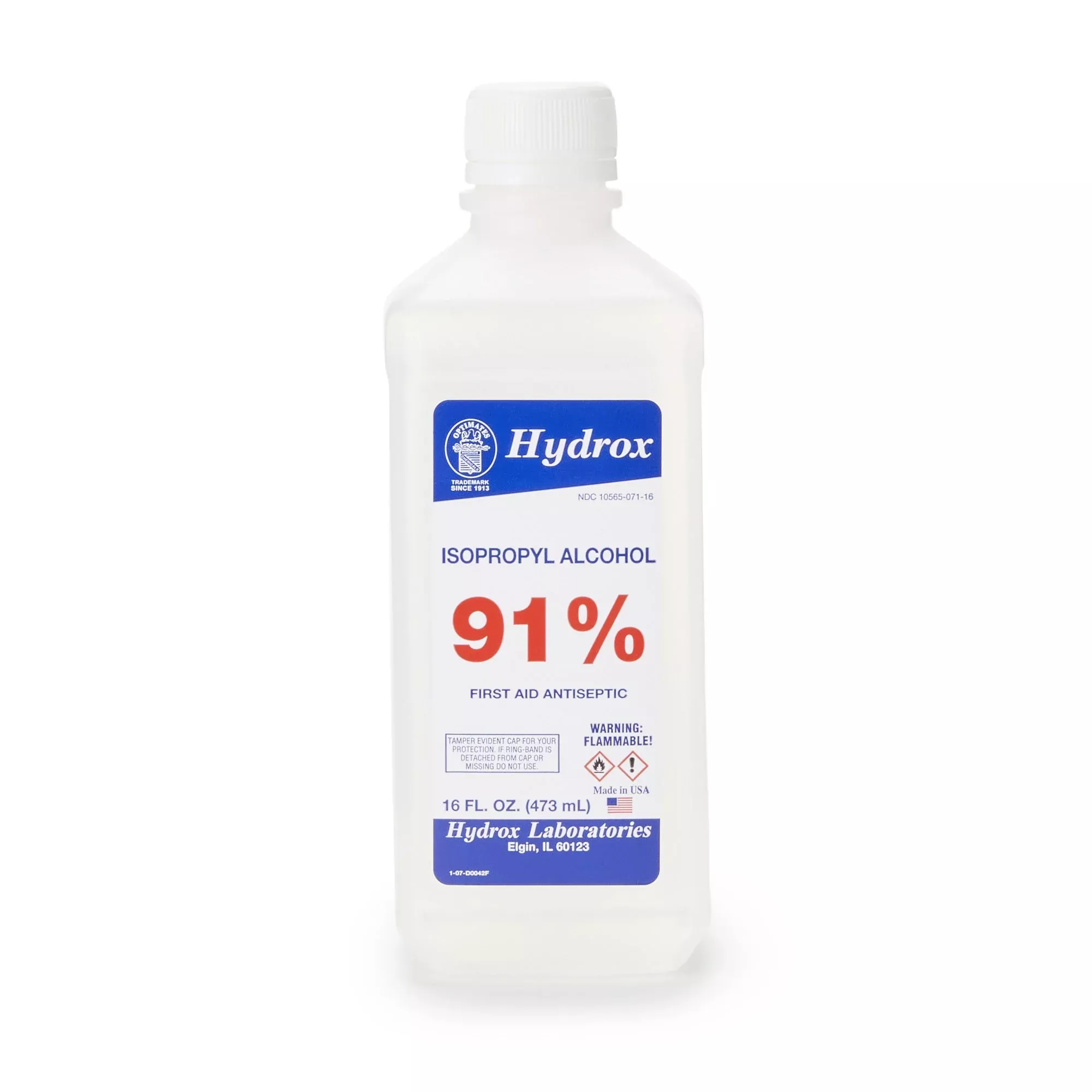 Hydrox Isopropyl Alcohol Antiseptic, 16 oz. Bottle