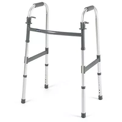Invacare Dual Release Folding Walker Adjustable Height Invacare I•Class™ Aluminum Frame 300 lbs. Weight Capacity 30.4 to 37.4 Inch Height - M-179284-1145 - Each