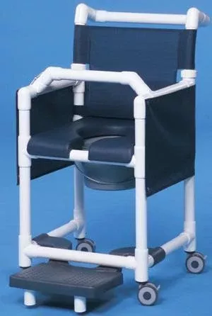 IPU Commode / Shower Chair ipu Fixed Arm PVC Frame Mesh Back 17-1/4 Inch Seat Width - M-704118-4677 - Each