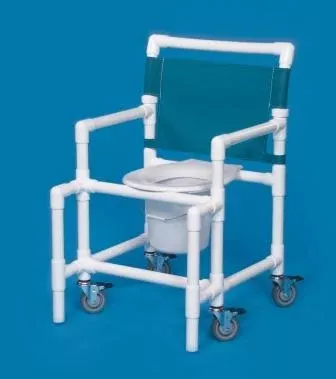 IPU Commode / Shower Chair ipu Fixed Arm PVC Frame Mesh Back - M-735180-4431 - Each