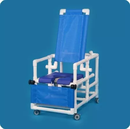 IPU Commode / Shower Chair ipu Fixed Arm PVC Frame Reclining Back - M-983663-1208 - Each