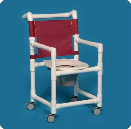 IPU Commode / Shower Chair ipu Fixed Arm PVC Frame With Backrest - M-1099204-3991 - Each