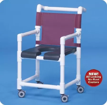 IPU Shower Chair ipu Fixed Arm PVC Frame Mesh Back 17-1/4 Inch Seat Width - M-693785-2521 - Each