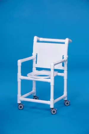 IPU Shower Chair Original Fixed Arm PVC Frame Mesh Back 17-1/4 Inch Seat Width - M-692119-3123 - Each