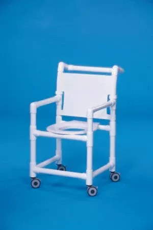 IPU Shower Chair Original Fixed Arm PVC Frame Mesh Back 18 Inch Seat Width - M-583872-3109 - Each