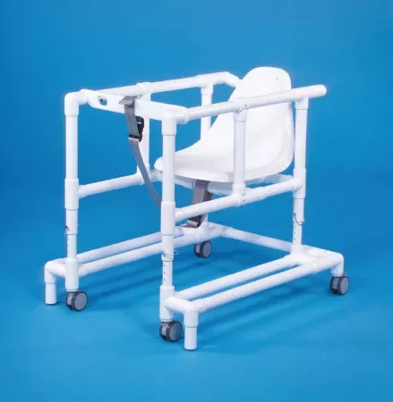 IPU Walker with Wheels Adjustable Height Standard PVC Frame 300 lbs. Weight Capacity 29 to 35 Inch Height - M-592509-2582 - Each